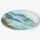 水モダン色自然冒険を始めよう ペーパープレート (アングル)