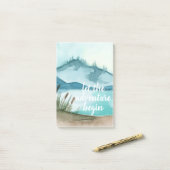 水モダン色自然冒険を始めよう ポストイット (デスク上)