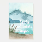 水モダン色自然冒険を始めよう ポストイット (正面)