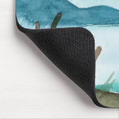 水モダン色自然冒険を始めよう マウスパッド (コーナー)