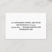 水モダン色自然冒険を始めよう 名刺 (裏面)