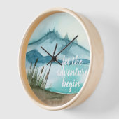 水モダン色自然冒険を始めよう 壁時計 (傾斜)