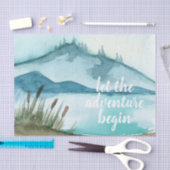 水モダン色自然冒険を始めよう 薄葉紙 (クラフト)