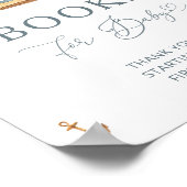 水モダン色航海の帆船ベビー ポスター (角)