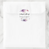 水モダン色花模様祝と一緒に！ ラウンドシール (バッグ)