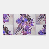 水モダン色芸術的紫と紫 デスクマット (正面)