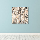 水モダン色茶色の黒    キャンバスプリント (インサイチュ (ウッドフロア))