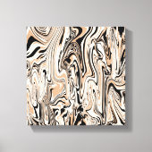 水モダン色茶色の黒   キャンバスプリント (正面)