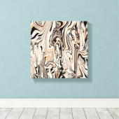 水モダン色茶色の黒   キャンバスプリント (インサイチュ (ウッドフロア))