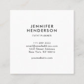 水モダン色葉金ゴールド枠プロフェッショナル スクエア名刺 (裏面)