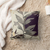 水モダン色葉 |ナス クッション (ブランケット)