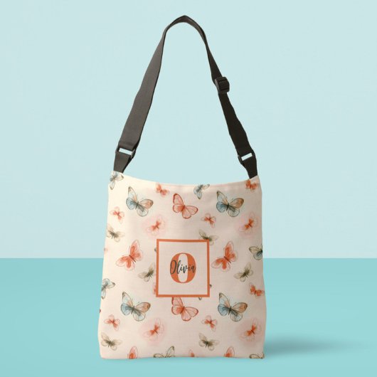 水モダン色蝶 クロスボディバッグ