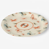 水モダン色蝶 ペーパープレート (アングル)