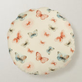 水モダン色蝶 ラウンドクッション (裏面)