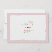 水モダン色赤面赤い花写真結婚の セーブザデート (裏面)