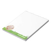 水モダン色野球スポーツグラスおもしろい子供 ノートパッド (回転)