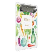 水モダン色野菜ホワイト金ゴールドレシピ ミニクリップボード (アングル)