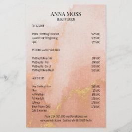 水モダン色金ゴールドグリッターフライヤー チラシ