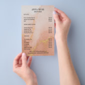 水モダン色金ゴールドグリッターフライヤー チラシ (ハンドル)