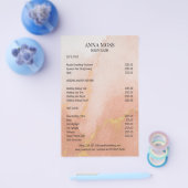 水モダン色金ゴールドグリッターフライヤー チラシ (シングル)