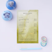 水モダン色金ゴールドサロン価格表チラシ チラシ (シングル)