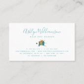 水モダン色金ゴールドターコイズオレンジ（ばちゃばちゃ）跳ねる 名刺 (裏面)