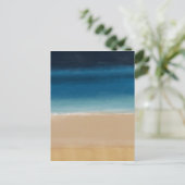 水モダン色金ゴールドブルービーチ シーズンポストカード (スタンド正面)
