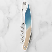 水モダン色金ゴールドブルービーチ ソムリエナイフ (正面)