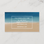 水モダン色金ゴールドブルービーチ 名刺 (裏面)