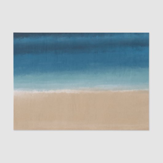 水モダン色金ゴールドブルービーチ 薄葉紙 (正面)