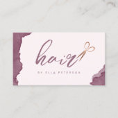 水モダン色銅バラ金ゴールド毛 名刺 (正面)