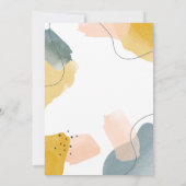 水モダン色30th誕生日パーティー 招待状 (裏面)