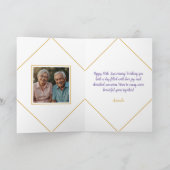 水モダン色50結婚周年 カード (内部)