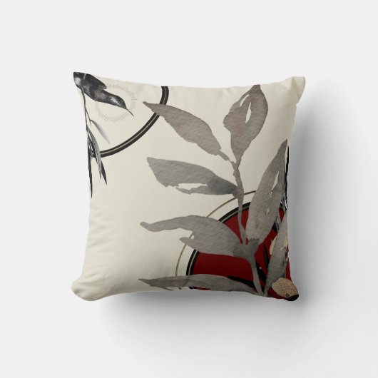 水モダン色 クッション (正面)