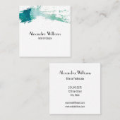 水モダン色 スクエア名刺 (正面/裏面)