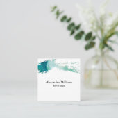 水モダン色 スクエア名刺 (スタンド正面)