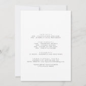 水モダン色 |パープルバチェロレッテ週末 招待状 (裏面)