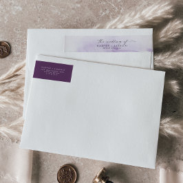 水モダン色 |パープル結婚ズ ラップアラウンドラベル