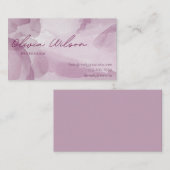 水モダン色 |ピンク 名刺 (正面/裏面)