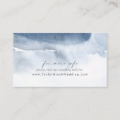 水モダン色 |ブルー結婚のウェブサイト エンクロージャーカード (正面)