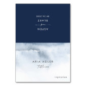 水モダン色 |ブルー結婚の座席表 テーブルナンバー (正面)