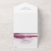 水モダン色 |レッド結婚ズ オールインワン招待状 (外側)