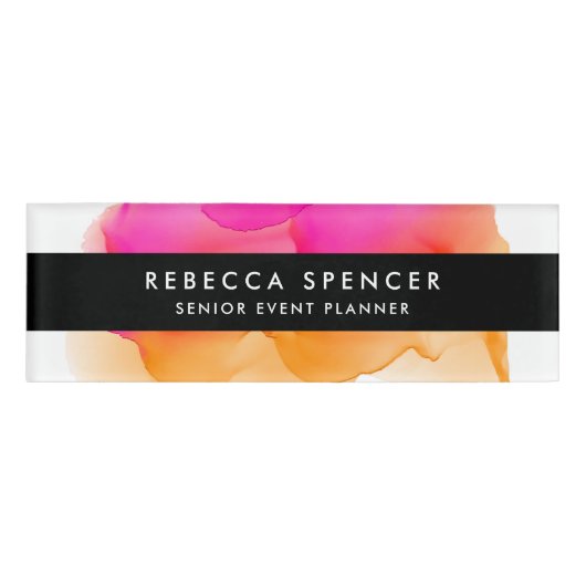 水モダン色 名札 (正面)