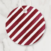 水モダン色"喜び"キャンディーケーンベイビーシャワー フェイバータグ (裏面)