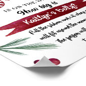 水モダン色"喜び"キャンディーケーンベイビーシャワー ポスター (角)