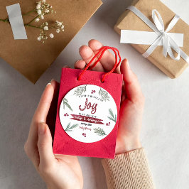 水モダン色"喜び"キャンディーケーンベイビーシャワー ラウンドシール