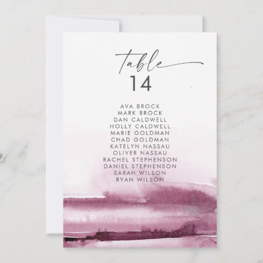 水モダン色 |赤座席表カード (裏面)