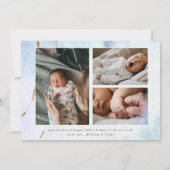 水モダン色 |青と金ゴールドバプテスマ (裏面)