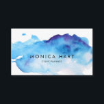 水モダン色（青） 名刺<br><div class="desc">美しい水モダン色の青の名刺テンプレート。自分のビジネス詳細でパーソナライズするには、「パーソナライズ」見出しの下のボックスにサンプル文字を上書きするか、「さらにパーソナライズすクリックる」と入力しカスタマイズてください。フリーランサー、フローラデザイナー、イベントスタイリスト、イベントプランナー、フローラスタイリスト、ウェディングプランナー、メイクアップアーティスト、美しいプロフェッショナルなどに最適。</div>