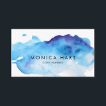 水モダン色（青） 名刺<br><div class="desc">美しい水モダン色の青の名刺テンプレート。自分のビジネス詳細でパーソナライズするには、「パーソナライズ」見出しの下のボックスにサンプル文字を上書きするか、「さらにパーソナライズすクリックる」と入力しカスタマイズてください。フリーランサー、フローラデザイナー、イベントスタイリスト、イベントプランナー、フローラスタイリスト、ウェディングプランナー、メイクアップアーティスト、美しいプロフェッショナルなどに最適。</div>